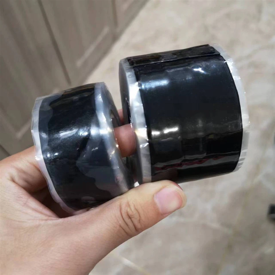 Self Fusing Silicone Tape Leak Seal - 1 In 10 Ft Black No Adhesive Waterproof Silicon Rubber Self Amalgamating Tape For Hose Repair/Pipe Leak Sealing/Electrical Insulating (Pack Of 1 Roll)